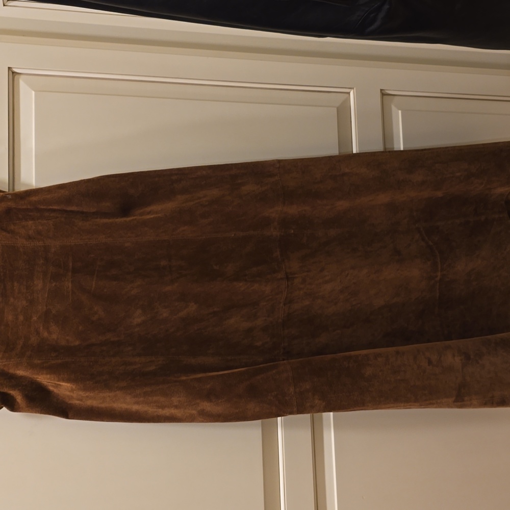 Vintage 2000's Etosha Butternut Suede Maxi Skirt Size Medium - Picture 3 of 10
